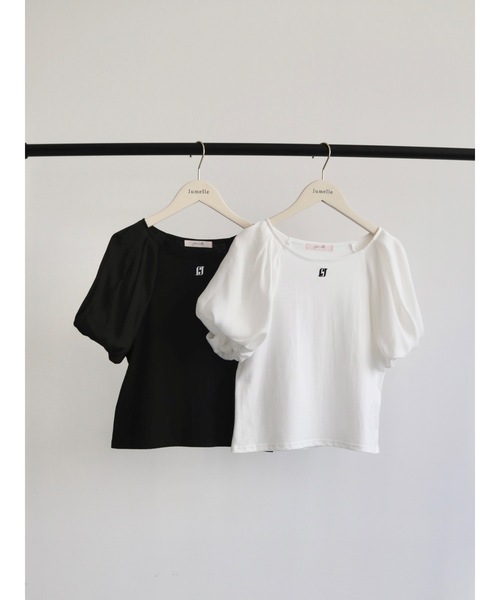 JUMELLE(ジュメロ)の「sleeve mix logo T(Tシャツ/カットソー・レディース・ブラック/ホワイト・FREE)」の13枚目の写真