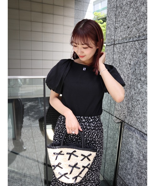 JUMELLE(ジュメロ)の「sleeve mix logo T(Tシャツ/カットソー・レディース・ブラック/ホワイト・FREE)」の11枚目の写真