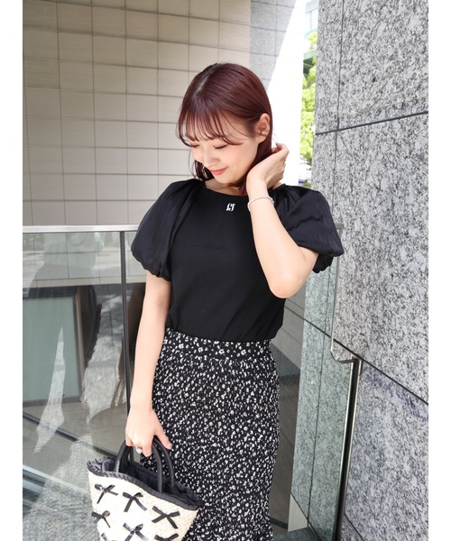 JUMELLE(ジュメロ)の「sleeve mix logo T(Tシャツ/カットソー・レディース・ブラック/ホワイト・FREE)」の12枚目の写真