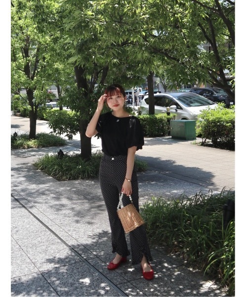 JUMELLE(ジュメロ)の「sleeve mix logo T(Tシャツ/カットソー・レディース・ブラック/ホワイト・FREE)」の17枚目の写真