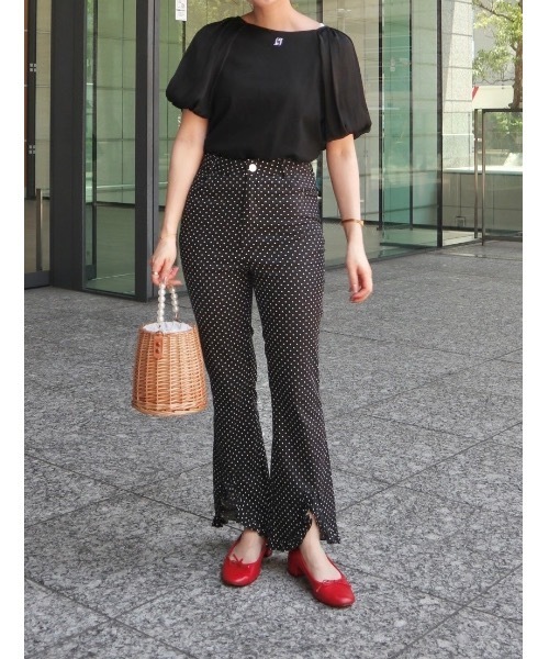 JUMELLE(ジュメロ)の「sleeve mix logo T(Tシャツ/カットソー・レディース・ブラック/ホワイト・FREE)」の15枚目の写真