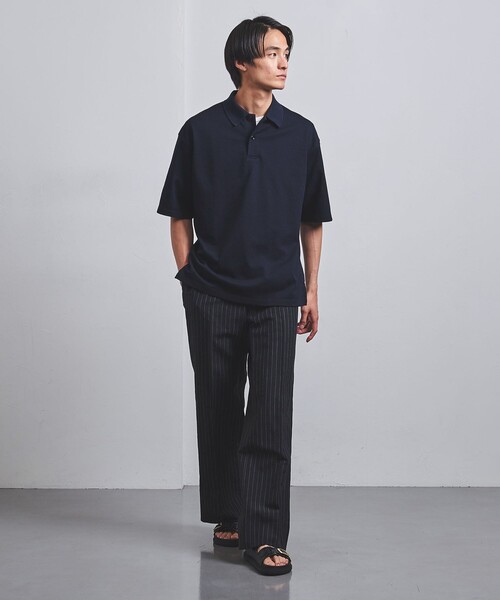 UNITED ARROWS（ユナイテッドアローズ）の「タックジャージ  ポロシャツ（ポロシャツ・メンズ・ネイビー/ナチュラル/グレー・S/M/L/XL）」の6枚目の写真