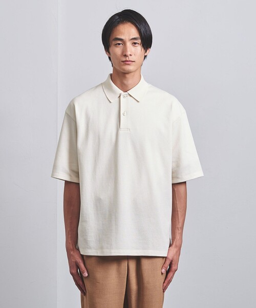 UNITED ARROWS（ユナイテッドアローズ）の「タックジャージ  ポロシャツ（ポロシャツ・メンズ・ネイビー/ナチュラル/グレー・S/M/L/XL）」の7枚目の写真