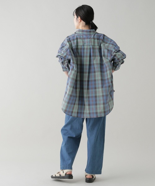 studio CLIP（スタディオクリップ）の「《natural by clip》アソートチェックワイドシャツ（シャツ/ブラウス・レディース・ブルー/ベージュ・FREE）」の8枚目の写真