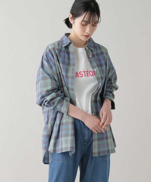 studio CLIP（スタディオクリップ）の「《natural by clip》アソートチェックワイドシャツ（シャツ/ブラウス・レディース・ブルー/ベージュ・FREE）」の13枚目の写真