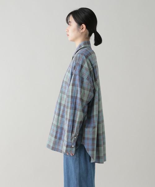 studio CLIP（スタディオクリップ）の「《natural by clip》アソートチェックワイドシャツ（シャツ/ブラウス・レディース・ブルー/ベージュ・FREE）」の15枚目の写真