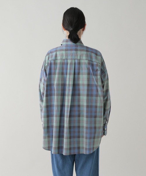 studio CLIP（スタディオクリップ）の「《natural by clip》アソートチェックワイドシャツ（シャツ/ブラウス・レディース・ブルー/ベージュ・FREE）」の16枚目の写真