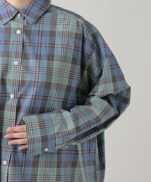 studio CLIP（スタディオクリップ）の「《natural by clip》アソートチェックワイドシャツ（シャツ/ブラウス・レディース・ブルー/ベージュ・FREE）」の18枚目の写真