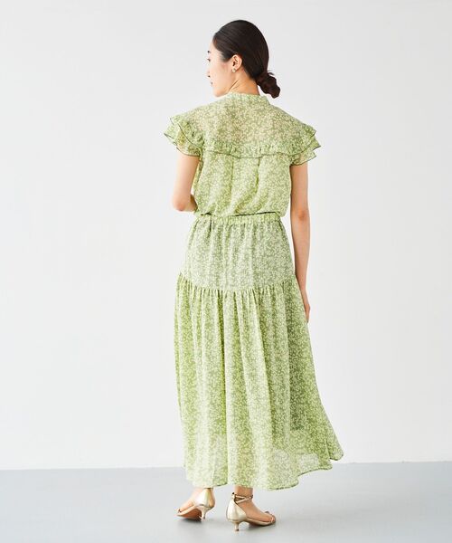le.coeur blanc(ルクールブラン)の「リーフプリントキリカエギャザースカート(スカート・レディース・ブルー系その他2/グリーン系その他・38)」の17枚目の写真