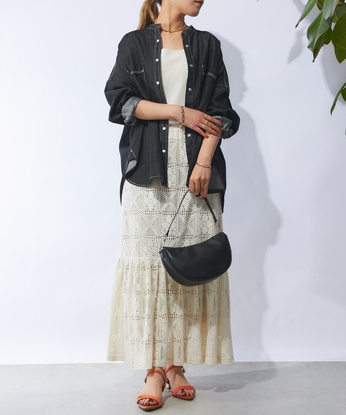 un dix cors(アンディコール)の「hettyフェイクレザーハーフムーンショルダーバッグ(ショルダーバッグ・レディース・ブラック/グリーン・FREE)」の13枚目の写真