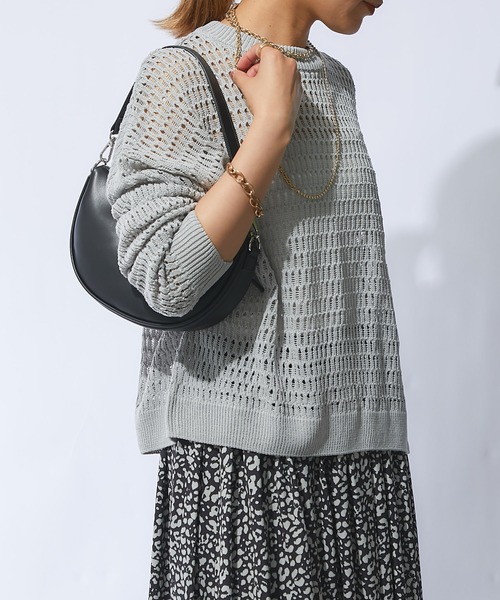 un dix cors(アンディコール)の「hettyフェイクレザーハーフムーンショルダーバッグ(ショルダーバッグ・レディース・ブラック/グリーン・FREE)」の10枚目の写真