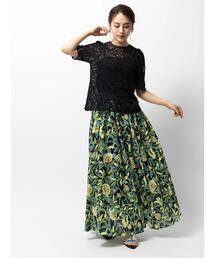 Te chichi CLASSIC | 【Deveaux】ボタニカルプリントスカート(スカート)