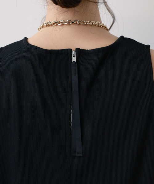 saloon（サルーン）の「SALOON(サルーン)/　テレコノースリワンピース【洗濯機洗い可】（ワンピース・レディース・オレンジ/ダークブラウン/ブラック・FREE）」の22枚目の写真