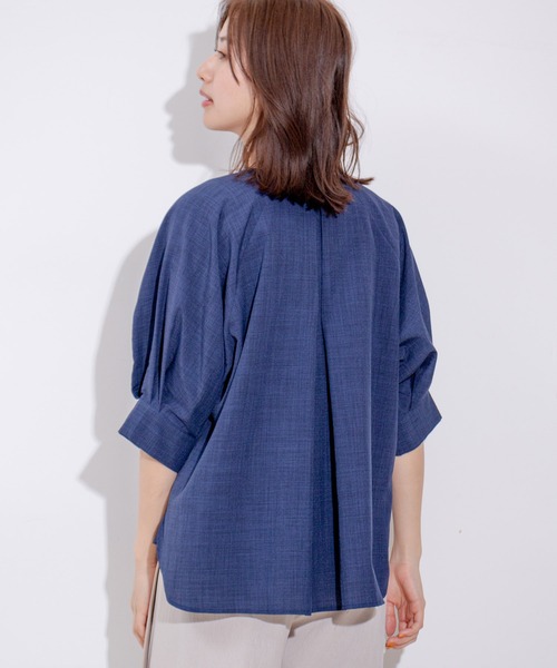 Jayro（ジャイロ）の「麻調合わせネックサークルブラウス（シャツ/ブラウス・レディース・ネイビー/ベージュ/オリーブ・FREE）」の16枚目の写真
