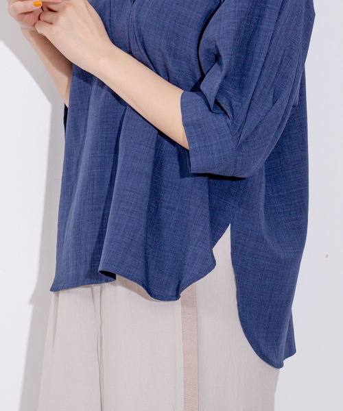 Jayro（ジャイロ）の「麻調合わせネックサークルブラウス（シャツ/ブラウス・レディース・ネイビー/ベージュ/オリーブ・FREE）」の22枚目の写真