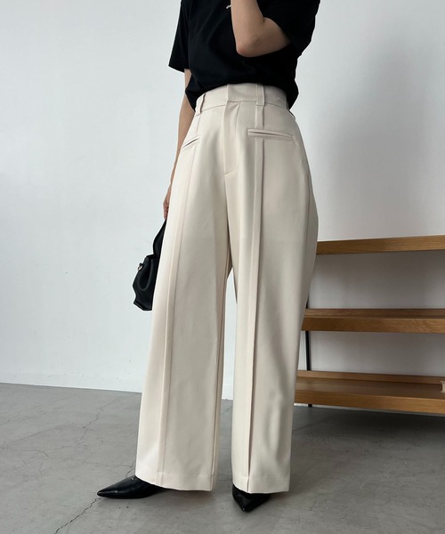 CAPRICIEUX LE'MAGE（カプリシューレマージュ）の「フロントポケットワイドパンツ（その他パンツ・レディース・ブラック/ホワイト系その他・36/38）」の12枚目の写真