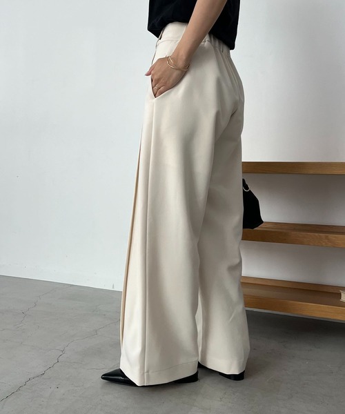 CAPRICIEUX LE'MAGE（カプリシューレマージュ）の「フロントポケットワイドパンツ（その他パンツ・レディース・ブラック/ホワイト系その他・36/38）」の16枚目の写真