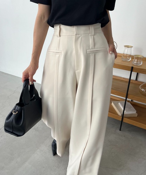 CAPRICIEUX LE'MAGE（カプリシューレマージュ）の「フロントポケットワイドパンツ（その他パンツ・レディース・ブラック/ホワイト系その他・36/38）」の14枚目の写真