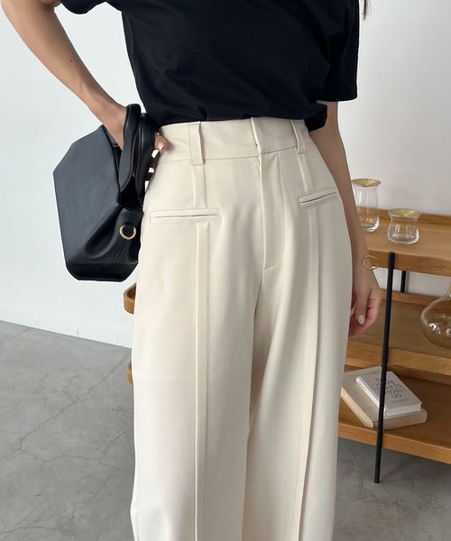 CAPRICIEUX LE'MAGE（カプリシューレマージュ）の「フロントポケットワイドパンツ（その他パンツ・レディース・ブラック/ホワイト系その他・36/38）」の17枚目の写真