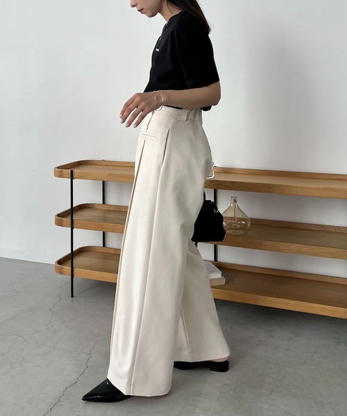 CAPRICIEUX LE'MAGE（カプリシューレマージュ）の「フロントポケットワイドパンツ（その他パンツ・レディース・ブラック/ホワイト系その他・36/38）」の20枚目の写真