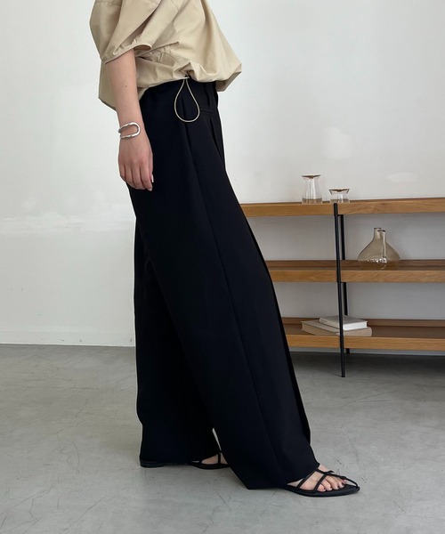 CAPRICIEUX LE'MAGE（カプリシューレマージュ）の「フロントポケットワイドパンツ（その他パンツ・レディース・ブラック/ホワイト系その他・36/38）」の10枚目の写真