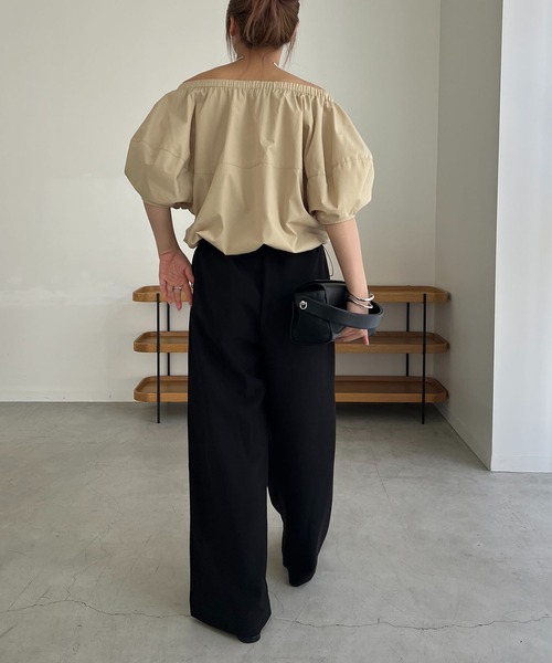 CAPRICIEUX LE'MAGE（カプリシューレマージュ）の「フロントポケットワイドパンツ（その他パンツ・レディース・ブラック/ホワイト系その他・36/38）」の11枚目の写真