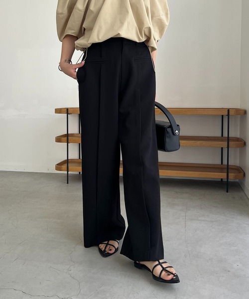 CAPRICIEUX LE'MAGE（カプリシューレマージュ）の「フロントポケットワイドパンツ（その他パンツ・レディース・ブラック/ホワイト系その他・36/38）」の7枚目の写真