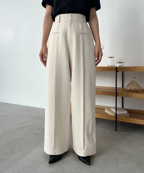 CAPRICIEUX LE'MAGE（カプリシューレマージュ）の「フロントポケットワイドパンツ（その他パンツ・レディース・ブラック/ホワイト系その他・36/38）」の21枚目の写真