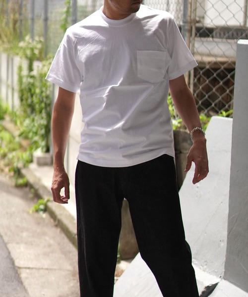 BROOKLYN OVERALL(ブルックリンオーバーオール)の「PROTAG ポケットTシャツ(Tシャツ/カットソー・メンズ・ホワイト/グレー・MEDIUM/LARGE/X-LARGE)」の17枚目の写真