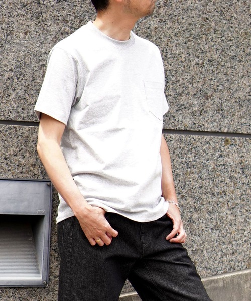BROOKLYN OVERALL(ブルックリンオーバーオール)の「PROTAG ポケットTシャツ(Tシャツ/カットソー・メンズ・ホワイト/グレー・MEDIUM/LARGE/X-LARGE)」の10枚目の写真