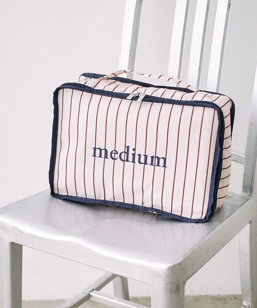 BIRTHDAY BAR（バースデイバー）の「パッキングポーチストライプM（ポーチ・レディース・グレー/ブルー/アイボリー/ネイビー・フリー/0）」の19枚目の写真