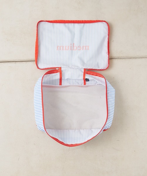 BIRTHDAY BAR（バースデイバー）の「パッキングポーチストライプM（ポーチ・レディース・グレー/ブルー/アイボリー/ネイビー・フリー/0）」の11枚目の写真