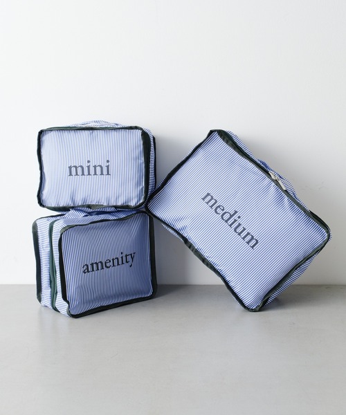 BIRTHDAY BAR（バースデイバー）の「パッキングポーチストライプM（ポーチ・レディース・グレー/ブルー/アイボリー/ネイビー・フリー/0）」の14枚目の写真
