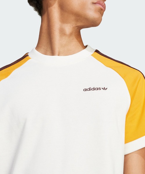 adidas（アディダス）の「'80s プレミアム スリーストライプス 半袖Tシャツ / アディダスオリジナルス adidas Originals（Tシャツ/カットソー・メンズ・ブルー/ホワイト・X-SMALL/XX-LARGE/X-LARGE/LARGE/MEDIUM/SMALL/3XL）」の5枚目の写真