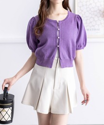 clear | パフスリーブラメニット半袖カーディガン≪2024SS新作≫(カーディガン/ボレロ)