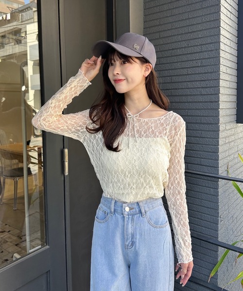 レーストップス/レースブラウス/レースインナー（シャツ/ブラウス