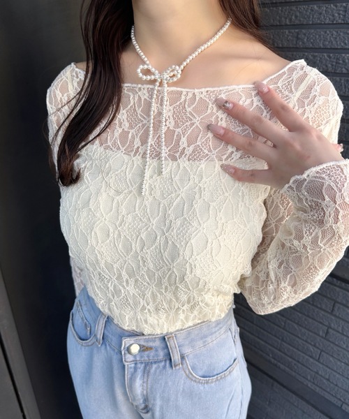レーストップス/レースブラウス/レースインナー（シャツ/ブラウス