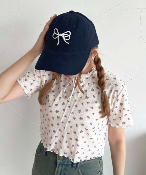 apres jour（アプレジュール）の「【apres jour×ARIAZ】刺繍リボンキャップ（キャップ・レディース・ネイビー/ベージュ/ブラック/オフホワイト・FREE）」の12枚目の写真