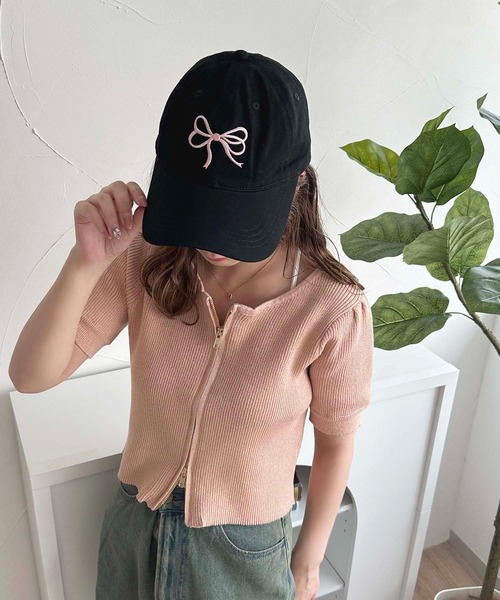 apres jour（アプレジュール）の「【apres jour×ARIAZ】刺繍リボンキャップ（キャップ・レディース・ネイビー/ベージュ/ブラック/オフホワイト・FREE）」の10枚目の写真