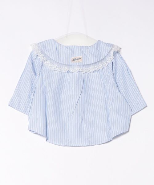 nemne store(ネンネストア)の「ボウタイレースストライプブラウス(シャツ/ブラウス・レディース・ブルー/イエロー・フリー)」の14枚目の写真