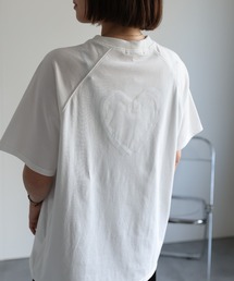 【選べるデザイン】BigシルエットカジュアルTシャツ/ ハートチュール / ロゴ刺繍 / ハートモチーフ