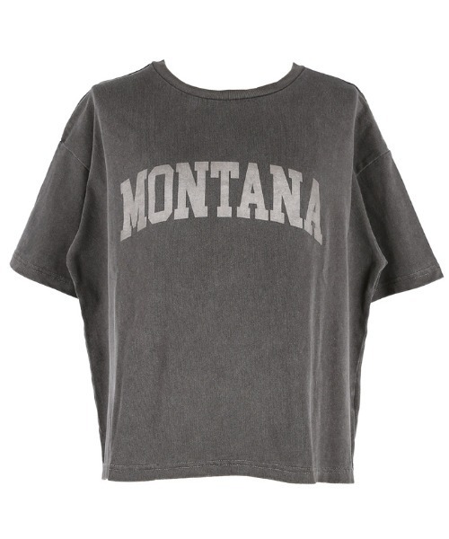 coca（coca）（コカ）の「【WEB限定セール】プリントロゴピグメントTシャツ（Tシャツ/カットソー・レディース・チャコール/ライトベージュ・M/L）」の14枚目の写真