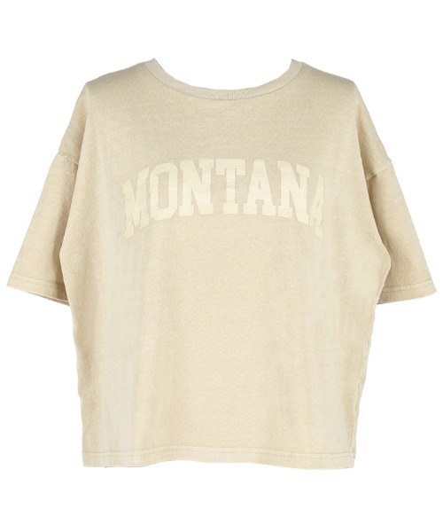 coca（coca）（コカ）の「【WEB限定セール】プリントロゴピグメントTシャツ（Tシャツ/カットソー・レディース・チャコール/ライトベージュ・M/L）」の15枚目の写真