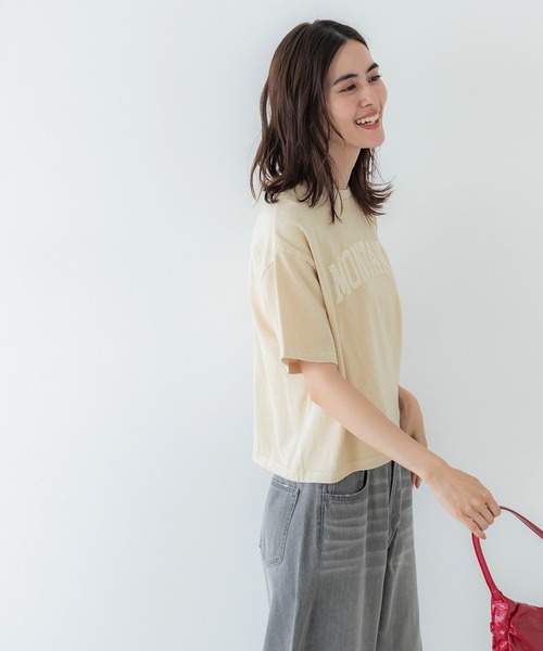 coca（coca）（コカ）の「【WEB限定セール】プリントロゴピグメントTシャツ（Tシャツ/カットソー・レディース・チャコール/ライトベージュ・M/L）」の11枚目の写真