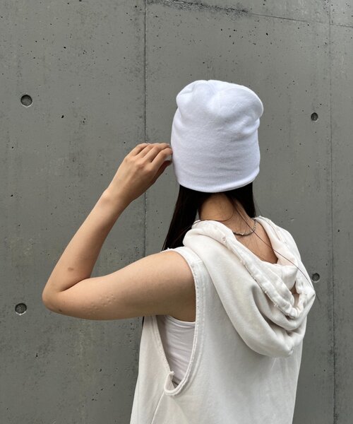 RAY CASSIN（レイカズン）の「ニュアンスロゴビーニー（ハット・レディース・ブラック/アイボリー・FREE）」の9枚目の写真