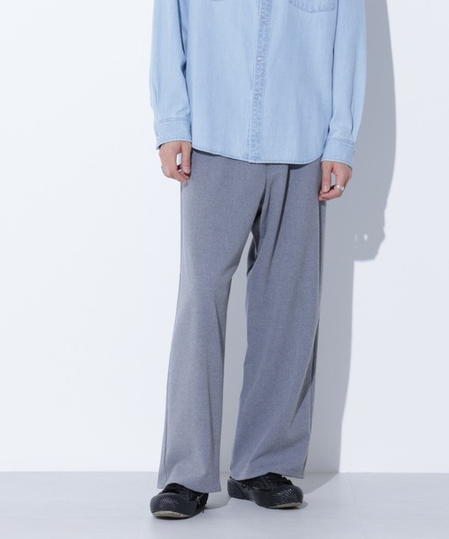 Apo(s)ture(アポスチャー)の「LUCAS-001/杢調ツイルピーチワイドパンツ(その他パンツ・メンズ・ブラック/ネイビー/グレー/モカ・XS/S/M/L/XL)」の5枚目の写真