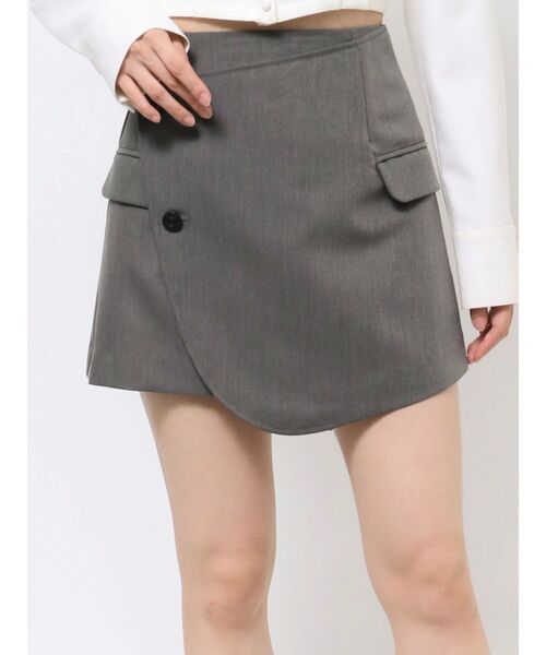 EATME(イートミー)の「ジャケットライクラップスカート(セットアップ可能)(スカート・レディース・ブルー/ブラック/ブラウン/グレー・MEDIUM/SMALL)」の20枚目の写真