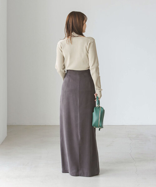 Noble（ノーブル）の「チョーカーリブニット（ニット/セーター・レディース・ブラック/ライトグリーン・FREE）」の10枚目の写真