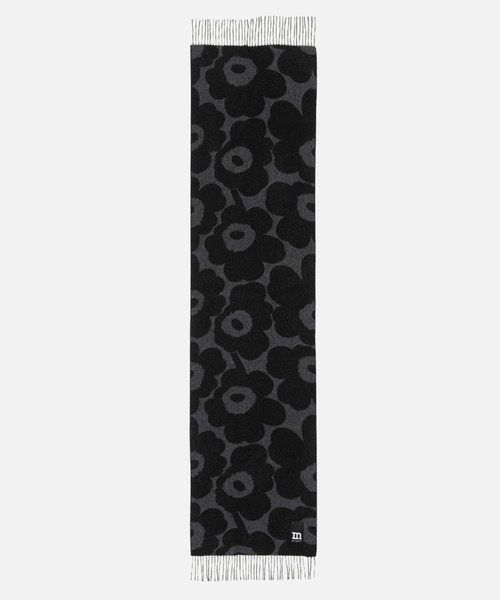 marimekko(マリメッコ)の「Unikko / Ovlin scarf muffler(マフラー・レディース・ホワイト/ブラック/アイボリー・FREE)」の1枚目の写真