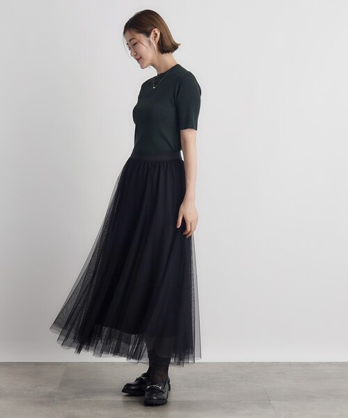 セール】無地アソートチェックチュールスカート（スカート）｜grove